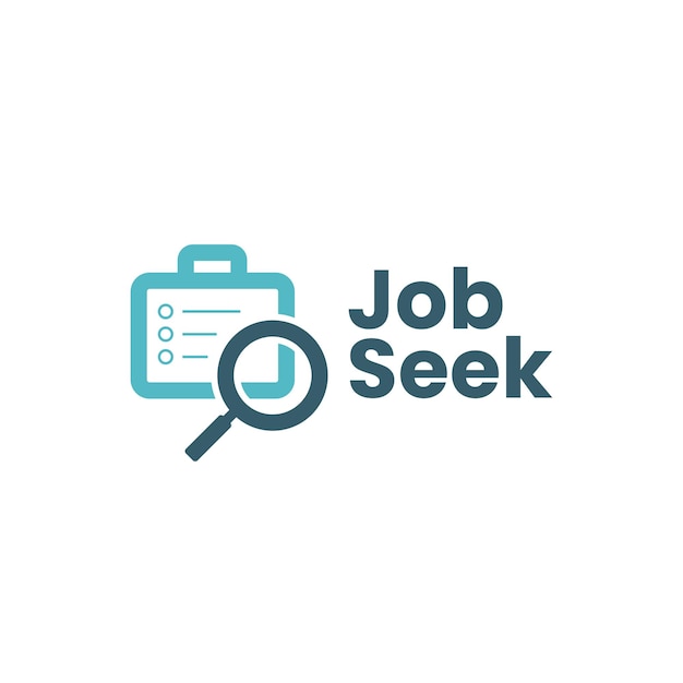 Job search logo template design vector illustration