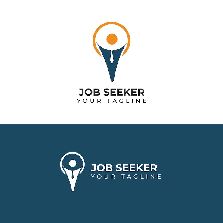 Vector job seeker logo vector illustration