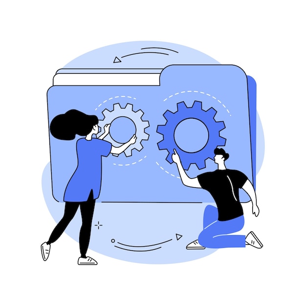 job sharing abstract concept vector illustration