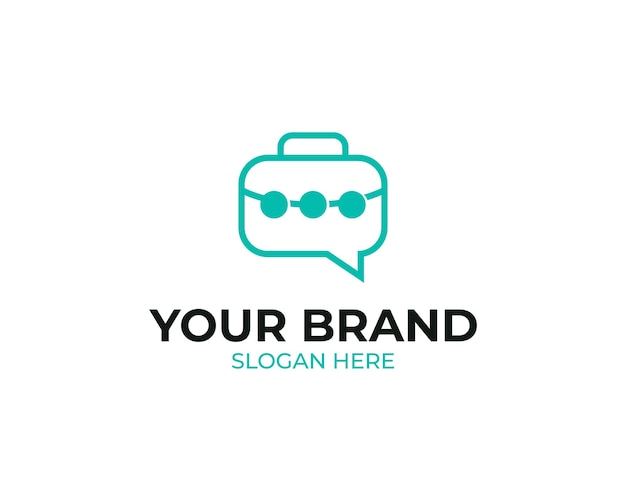 Job talk logo sjabloonontwerp sociale chat vector afbeelding