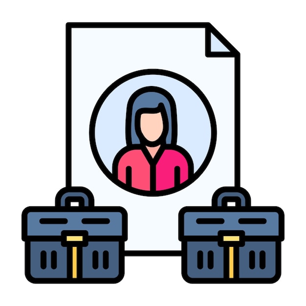 Vector job title flat illustration