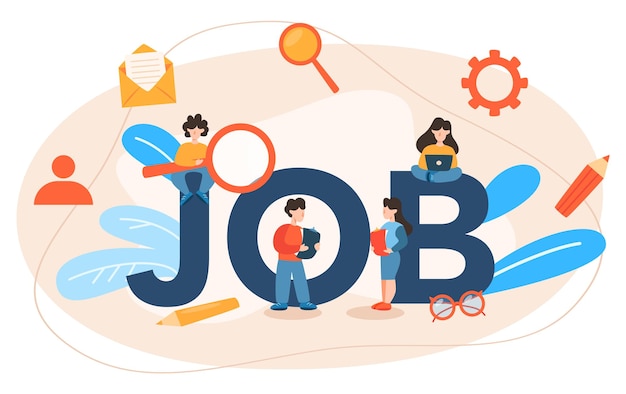Job typographic header