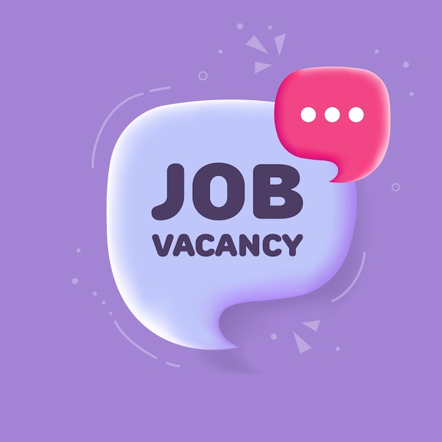Job vacancies flat purple job vacancies banner vector illustration