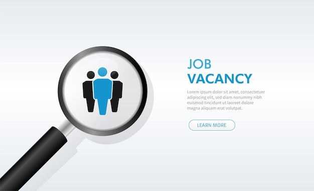 Job vacancy concept Minimal business recruiting announcement
