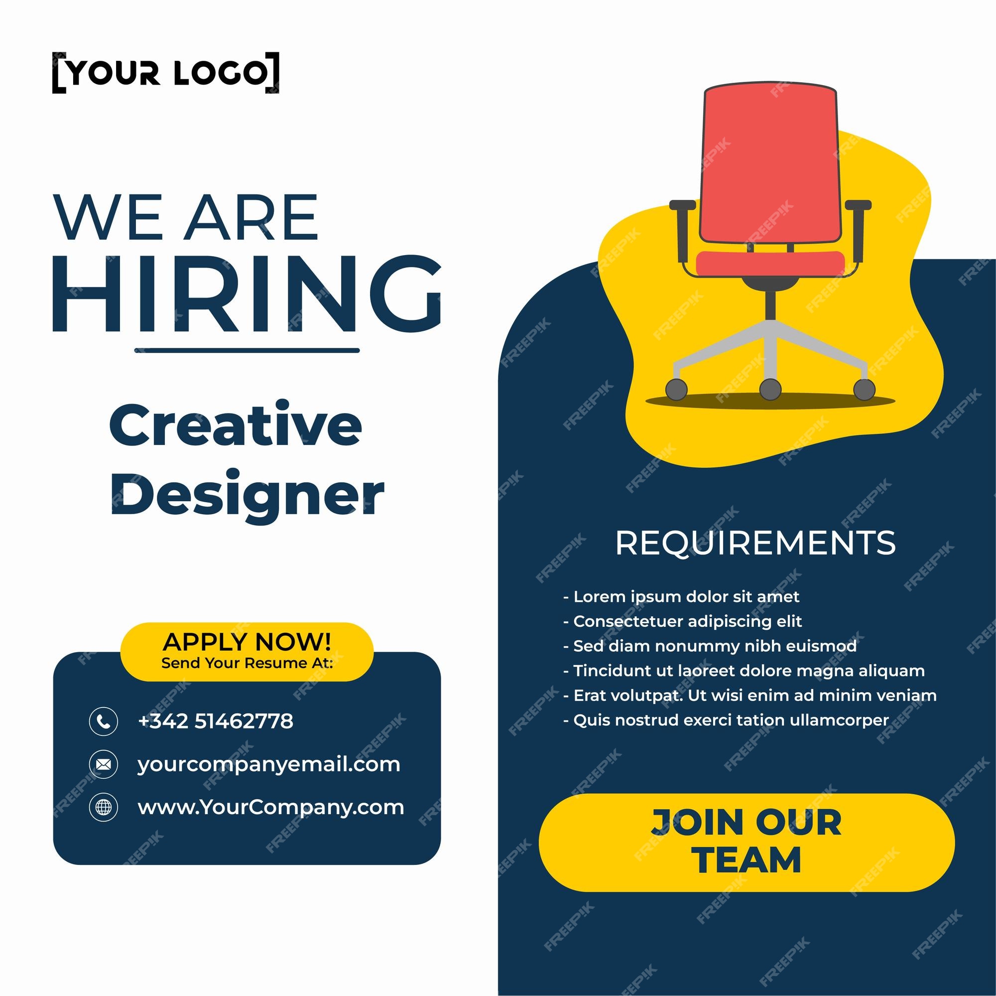 Premium Vector Job vacancy design hiring poster template looking for  talents advertising open recruitment creati, i can copy talents 63 