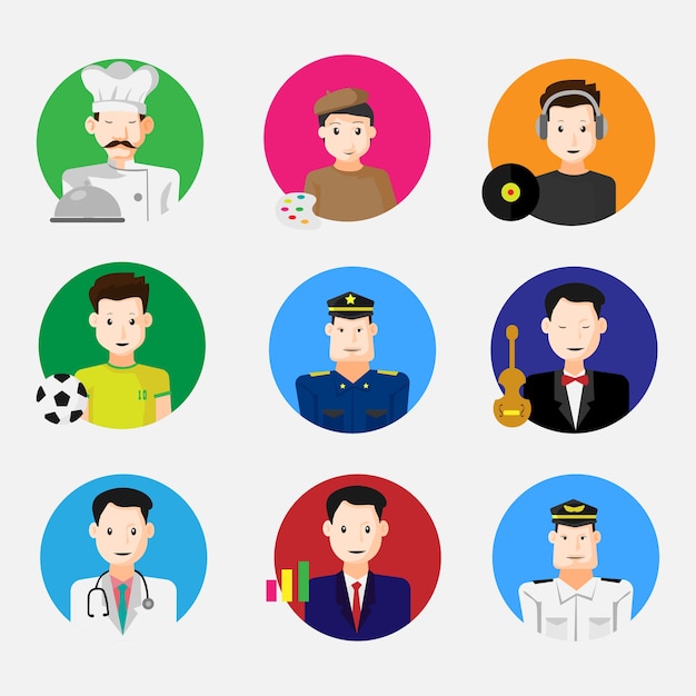 Vector job variety flat design