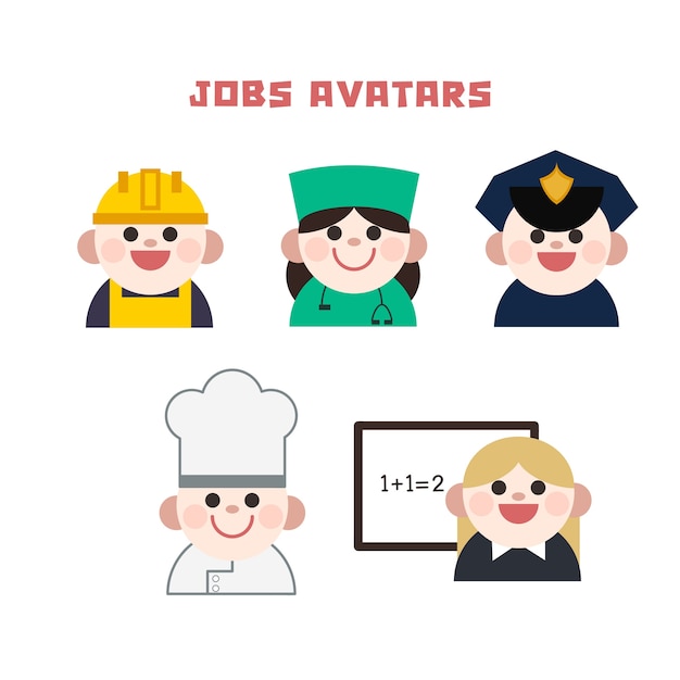 Vector jobs avatar set