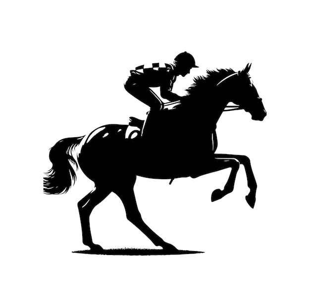 Vector jockey gebaar silhouetten vector