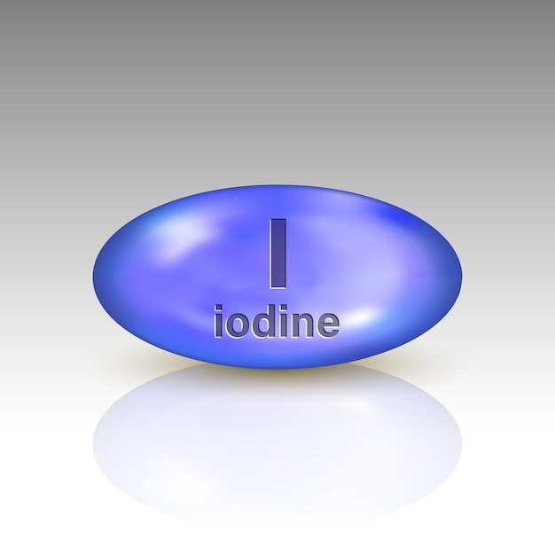 Jodium icoon minerale drop pil capsule sjabloon voor uw ontwerp