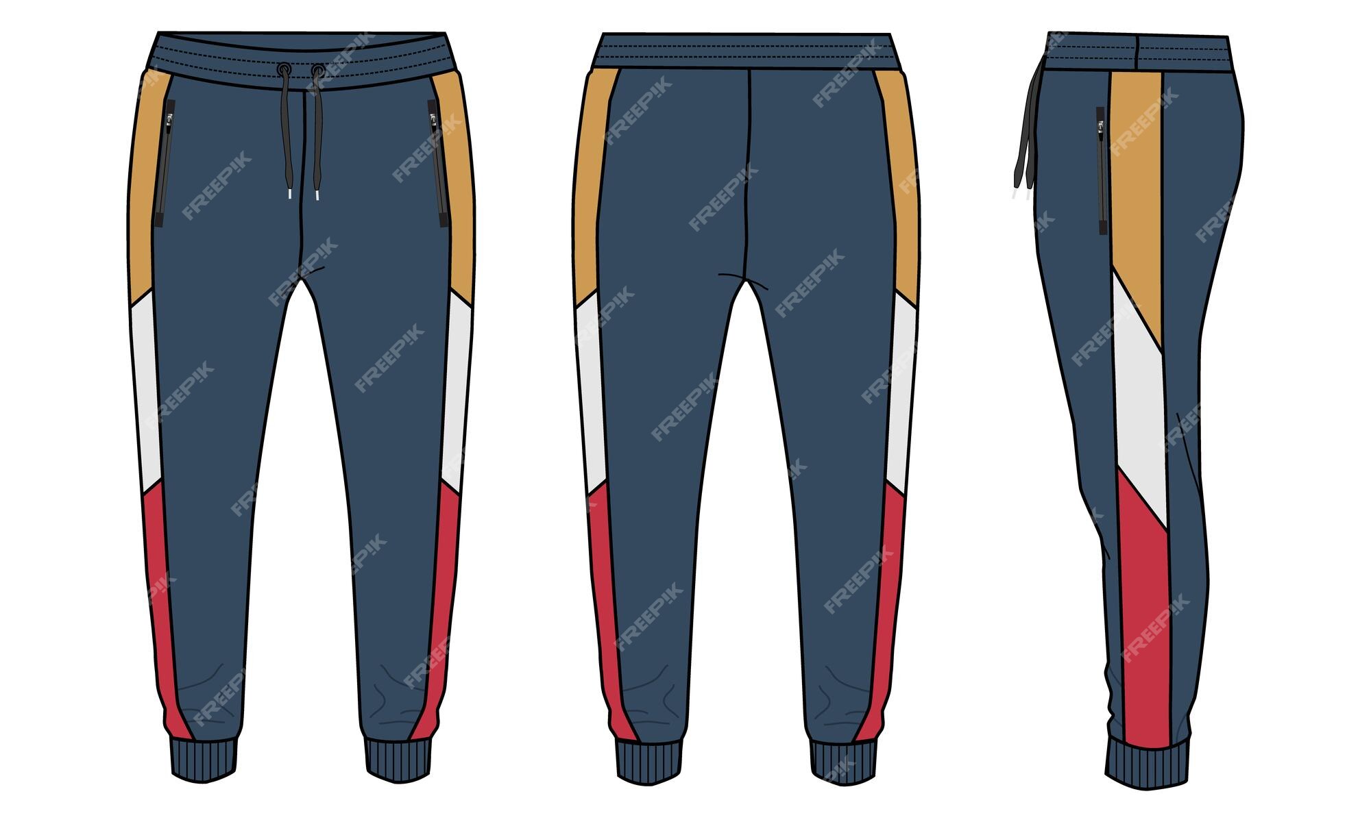 Premium Vector | Jogger sweatpants technical fashion flat sketch vector ...