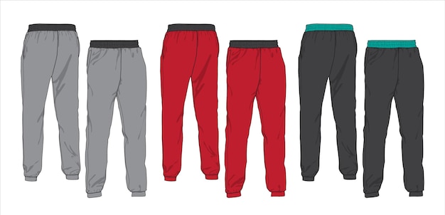 Vector jogging pants template mock up uniform