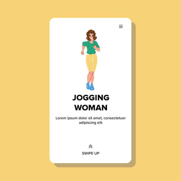 Vettore di donna da jogging