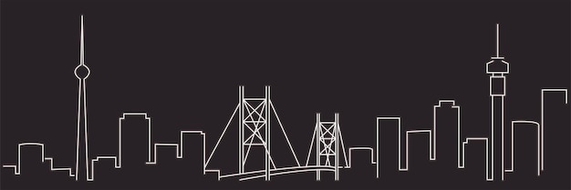 Johannesburg Single Line Simple Minimalist Skyline