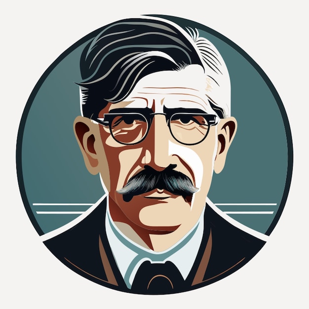 Vector john dewey vector illustratie