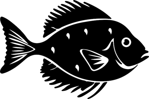 Vettore silhouette nera di john dory con sfondo trasparente