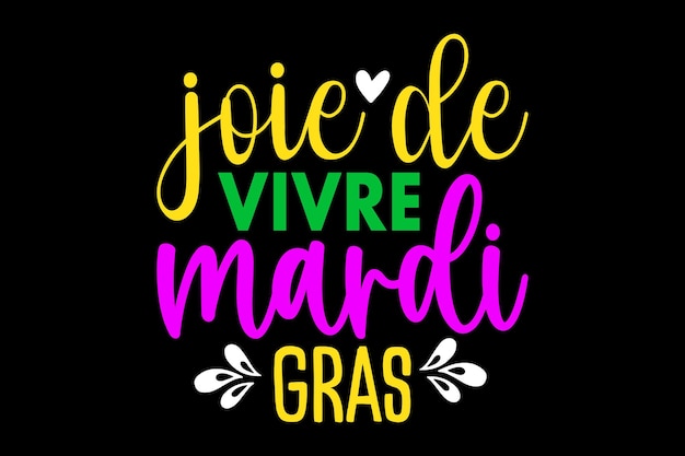 Vector joie de vivre mardi gras