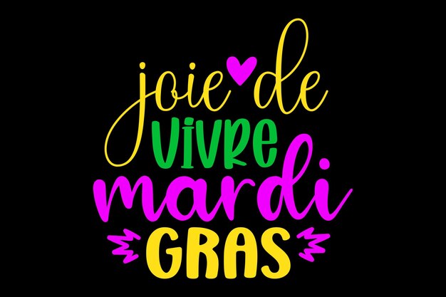 Vector joie de vivre mardi gras