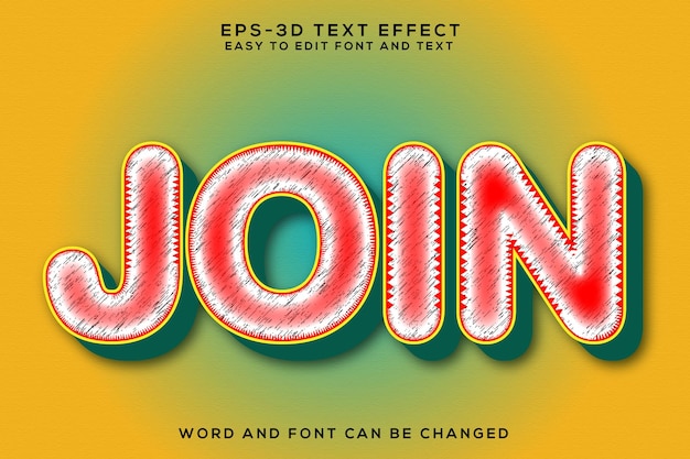 Join 3d text effect