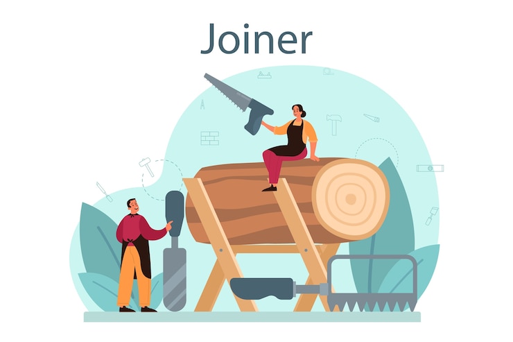 Vector jointer or carpenter concept illustration