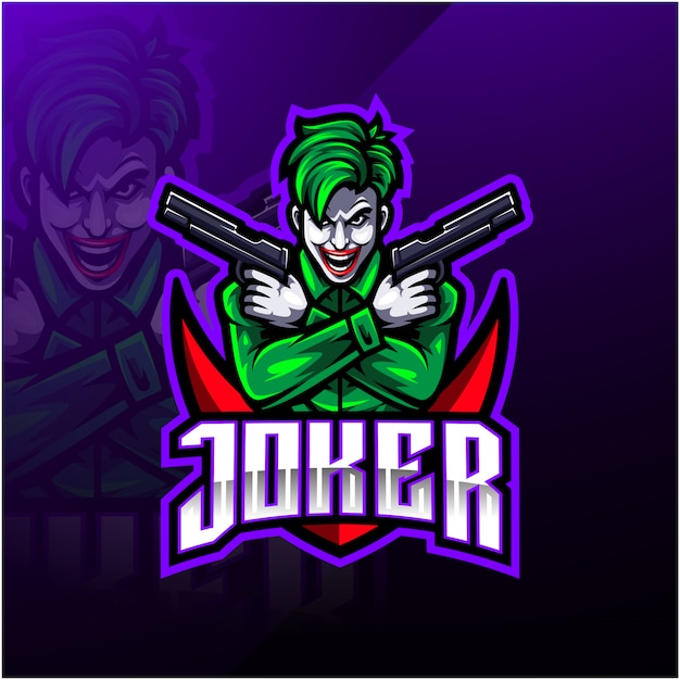 Joker esport mascot logo design