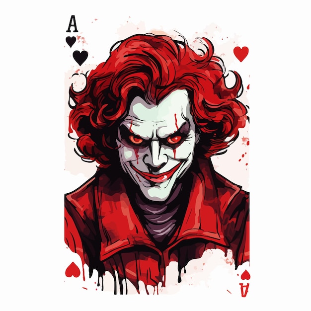 Vector joker playing card design