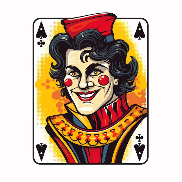 Vector joker playing card illustration