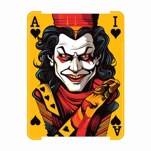 Vector joker playing card illustration