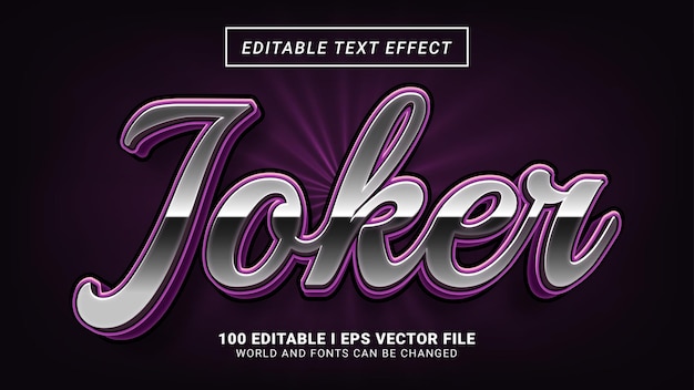 Vector joker text effect