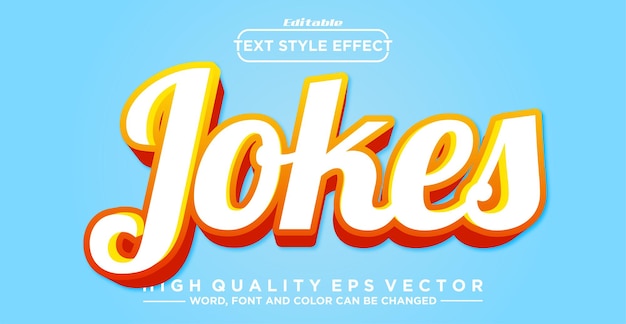 Jokes tekststijleffect bewerkbare grafische tekstsjabloon