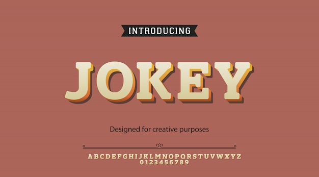 Jokey typeface alphabet