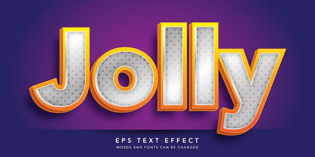 Jolly 3d editable text effect