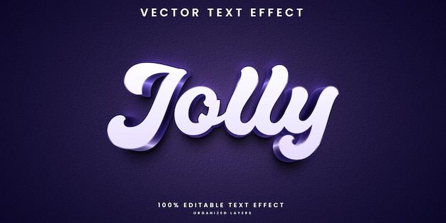 Vettore effetto testo jolly 3d