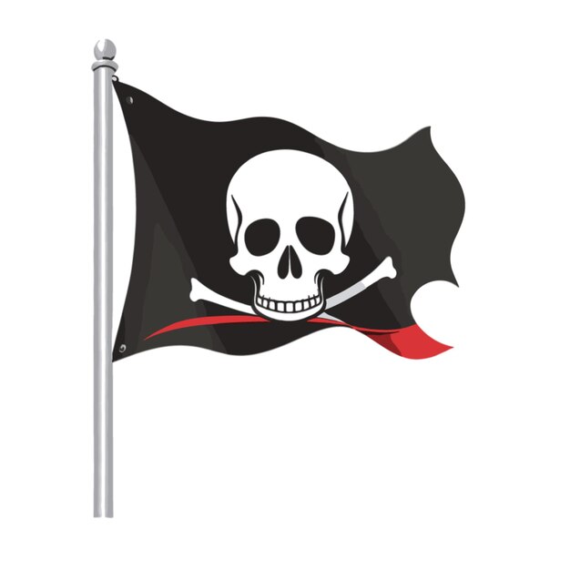 Vector jolly roger vector op een witte achtergrond