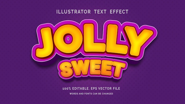 Jolly style editable text effect