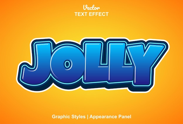 Jolly text effect with graphic style and editable