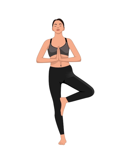 Jong sexy meisje doet yoga-oefening voor een goede gezondheid