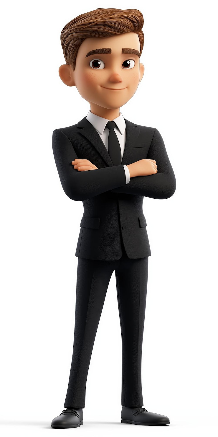 Vector jonge zakenman cartoon personage vector