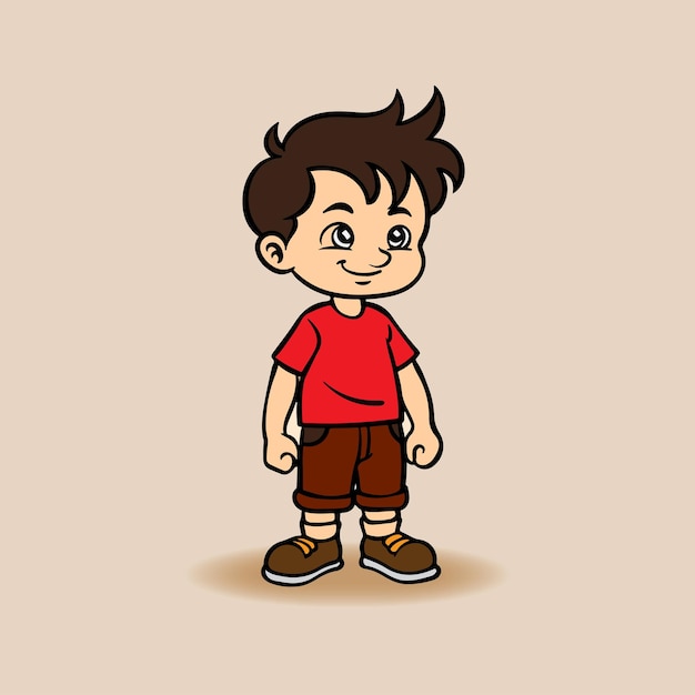 Vector jongen cartoon