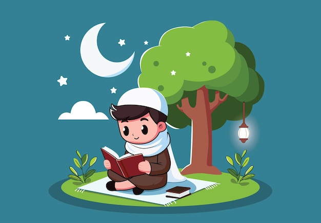 Jongen die de Koran leest