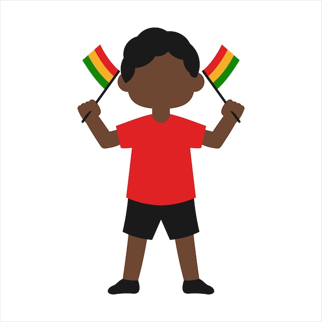 Vector jongen en meisje schattig voor black history month vector design