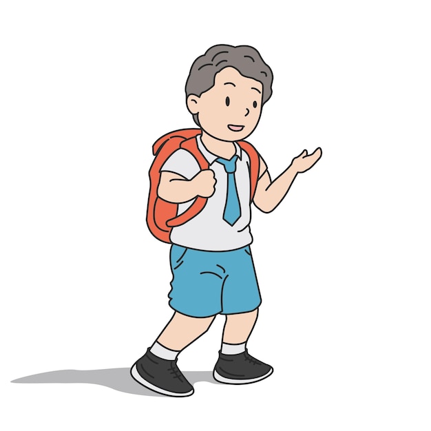 Jongen schooluniform vectorillustratie