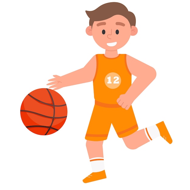 Jongen speelt basketbal