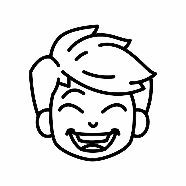 Vector jongen toont gezichtsuitdrukking emoties avatars vector set 8