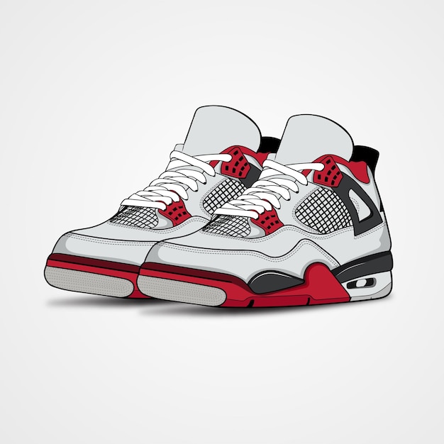 Vector jordan 4 shoes illustration vector