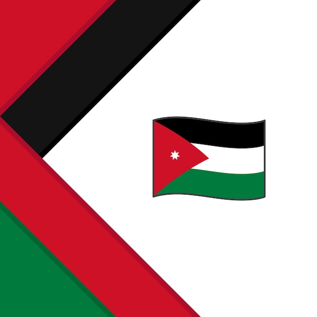 Иордания Флаг Абстрактный Фон Шаблон Дизайна Иордания День Независимости Баннер Социальные Сети Сообщение Иордания Иллюстрация
