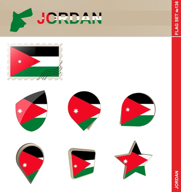 Jordan Flag Set Flag Set 136 Vector