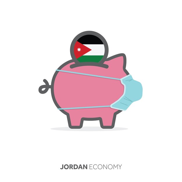 Копилка для сбережений на здравоохранение в иордании с медицинской маской