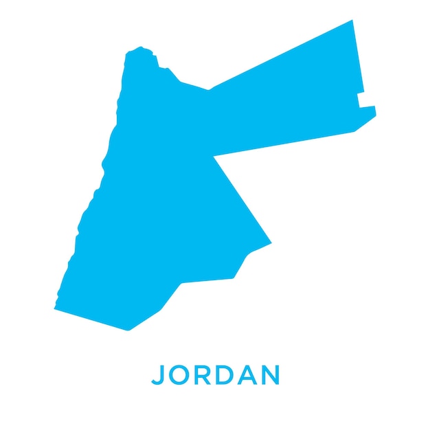 Jordan map icon Asia design illustration