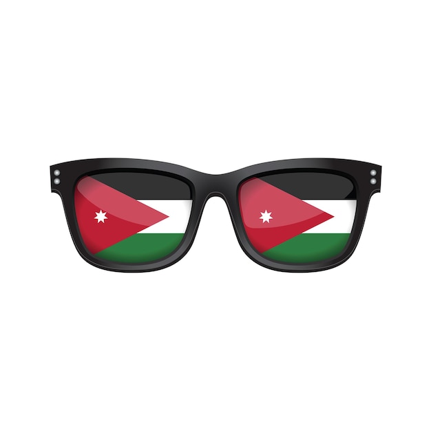 Модные солнцезащитные очки с национальным флагом Иордании