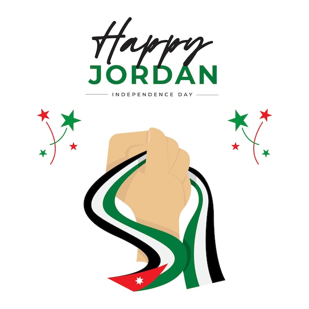 Jordanië onafhankelijkheidsdag ontwerpsjabloon